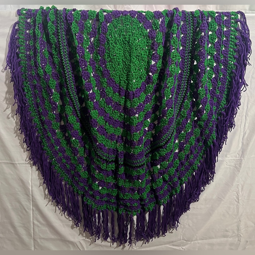 The Jokers Crocheted Round Mandala Throw Blanket Large